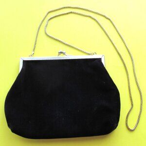 Vintage Black velvet purse